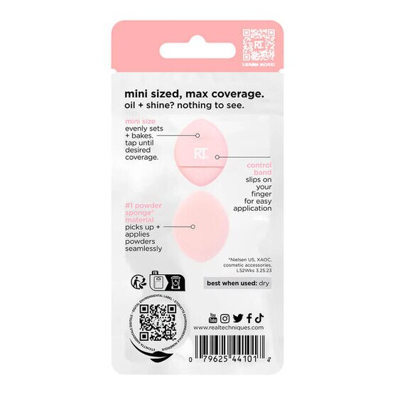 Kit com 3 Esponjas Mini para Pó Real Techniques